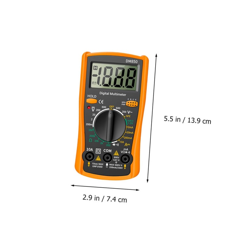 Digital Multimeter Auto Ranging Voltage Resistance Diode Tester High Precision Handheld Display - Image 2